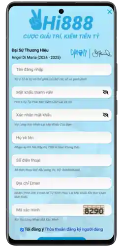 Đăng Ký Tài Khoản Tại HI888